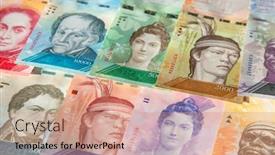  Presentation with venezuela - Beautiful PPT theme featuring variety-of-banknotes-of-venezuela backdrop and a coral colored foreground