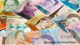 Presentation with venezuela - Slide set with variety-of-banknotes-of-venezuela background and a coral colored foreground