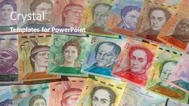  Presentation with venezuela - Audience pleasing slide deck consisting of variety-of-banknotes-of-venezuela backdrop and a coral colored foreground