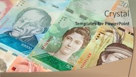  Presentation with venezuela - Slide deck enhanced with variety-of-banknotes-of-venezuela background and a mint green colored foreground