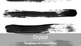  Presentation with paint brush - Cool new PPT layouts with variety of black paint brush backdrop and a gray colored foreground