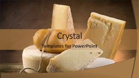  Presentation with cheddar - Slide deck consisting of variety of cheese background and a gold colored foreground