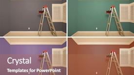  Presentation with storage rooms - Audience pleasing PPT theme consisting of variety of colors with ladder backdrop and a  colored foreground
