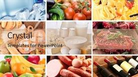  Presentation with different country food culture - Cool new slide set with electrical - high voltage electric transmission tower backdrop and a dark gray colored foreground