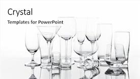  Presentation with drinking glass - Beautiful PPT theme featuring variety of drinking glasses backdrop and a white colored foreground
