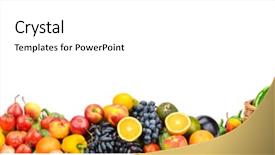  Presentation with wide - Cool new presentation theme with variety of fresh fruit backdrop and a white colored foreground