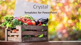  Presentation with organic - Presentation theme having variety-of-fresh-organic-vegetables background and a yellow colored foreground