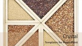  Presentation with gluten free - Slides enhanced with variety of gluten free grains background and a coral colored foreground