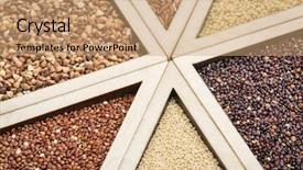  Presentation with gluten free - Theme featuring variety of gluten free grains background and a coral colored foreground