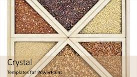  Presentation with quinoa - Audience pleasing presentation theme consisting of variety of gluten free grains backdrop and a coral colored foreground