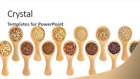  Presentation with rice grains - PPT theme having variety of gluten free grains background and a white colored foreground
