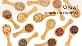  Presentation with gluten free - PPT layouts having variety of gluten free grains background and a lemonade colored foreground