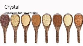  Presentation with rice grains - PPT theme having variety of gluten free grains background and a white colored foreground