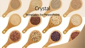  Presentation with rice grains - Slides enhanced with variety of gluten free grains background and a lemonade colored foreground