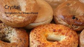  Presentation with healthy - Presentation theme having variety of healthy freshly baked background and a gold colored foreground