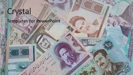  Presentation with middle east - Presentation theme having variety of middle east banknotes background and a  colored foreground