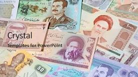  Presentation with middle east map countries - Colorful PPT layouts enhanced with variety of middle east banknotes backdrop and a  colored foreground