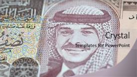  Presentation with middle east - Presentation design consisting of variety of middle east banknotes background and a  colored foreground