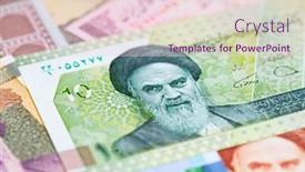  Presentation with middle east - Presentation design enhanced with variety-of-middle-east-banknotes background and a lemonade colored foreground