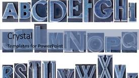  Presentation with alphabet - Colorful theme enhanced with variety of mixed font backdrop and a ocean colored foreground