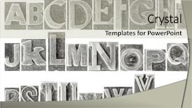  Presentation with digital printing - Beautiful slide deck featuring collage of 26 isolated letter backdrop and a soft green colored foreground