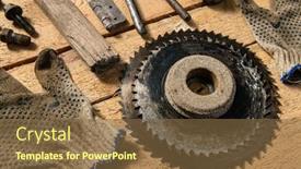  Presentation with diy - Theme with variety-of-old-vintage-household background and a tawny brown colored foreground