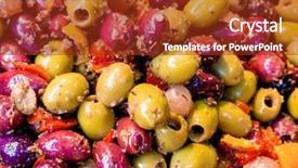  Presentation with jewish holiday symbol jewish food - Presentation consisting of variety of olive symbol photo background and a tawny brown colored foreground