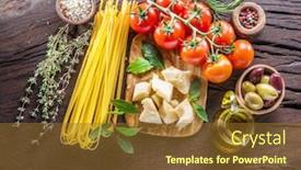  Presentation with italian food - Amazing presentation theme having variety of popular italian food on the wooden table organic food top view backdrop and a tawny brown colored foreground