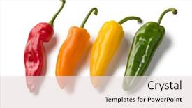 Presentation with peppers - Beautiful presentation design featuring variety of red yellow orange backdrop and a lemonade colored foreground