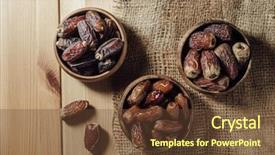  Presentation with date palm - Presentation design with variety of ripened saudi date background and a tawny brown colored foreground