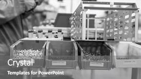  Presentation with working - Presentation theme with variety of screws in tray background and a  colored foreground