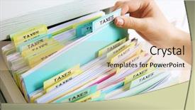  Presentation with tax - Amazing presentation having variety of tax document backdrop and a lemonade colored foreground