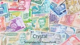  Presentation with banknotes - PPT layouts with variety of the african banknotes background and a  colored foreground