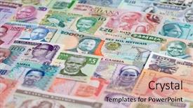  Presentation with uromastyx a genus of african - Theme featuring variety of the african banknotes background and a coral colored foreground