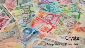  Presentation with african americans and food - Audience pleasing theme consisting of variety of the african banknotes backdrop and a soft green colored foreground