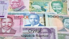  Presentation with banknotes - Theme enhanced with variety of the african banknotes background and a light gray colored foreground