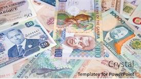  Presentation with banknotes - Presentation theme enhanced with variety-of-the-african-banknotes background and a lemonade colored foreground