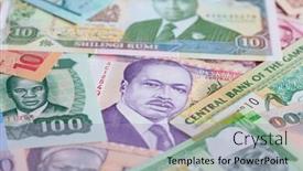  Presentation with banknotes - Presentation theme featuring variety-of-the-african-banknotes background and a light blue colored foreground
