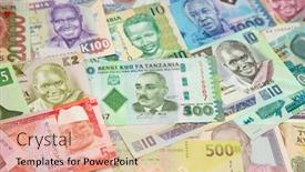  Presentation with banknotes - Slide set enhanced with variety-of-the-african-banknotes background and a coral colored foreground