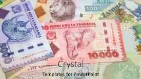  Presentation with banknotes - Amazing presentation design having variety-of-the-african-banknotes backdrop and a lemonade colored foreground