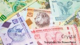  Presentation with banknotes - Presentation theme consisting of variety-of-the-african-banknotes background and a lemonade colored foreground