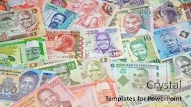  Presentation with banknotes - Colorful presentation theme enhanced with variety-of-the-african-banknotes backdrop and a lemonade colored foreground