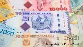  Presentation with banknotes - Slide set having variety-of-the-african-banknotes background and a lemonade colored foreground