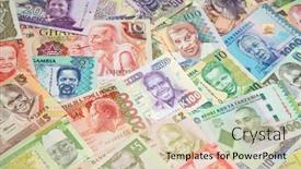  Presentation with banknotes - Presentation design consisting of variety-of-the-african-banknotes background and a lemonade colored foreground