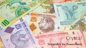  Presentation with banknotes - Presentation theme with variety-of-the-african-banknotes background and a lemonade colored foreground