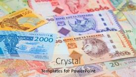  Presentation with banknotes - Colorful PPT theme enhanced with variety-of-the-african-banknotes backdrop and a lemonade colored foreground