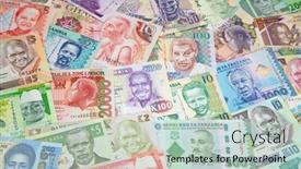  Presentation with banknotes - Audience pleasing presentation theme consisting of variety-of-the-african-banknotes backdrop and a soft green colored foreground