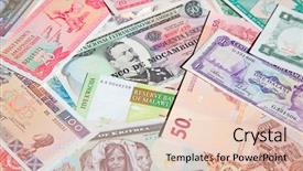  Presentation with banknotes - PPT theme having variety of the african banknotes background and a lemonade colored foreground