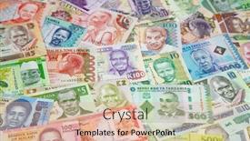  Presentation with banknotes - Beautiful slide set featuring variety-of-the-african-banknotes backdrop and a lemonade colored foreground