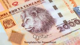  Presentation with banknotes - PPT layouts consisting of variety-of-the-african-banknotes background and a lemonade colored foreground